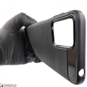 Carbon guminis dėklas - juodas (Motorola Moto G14)